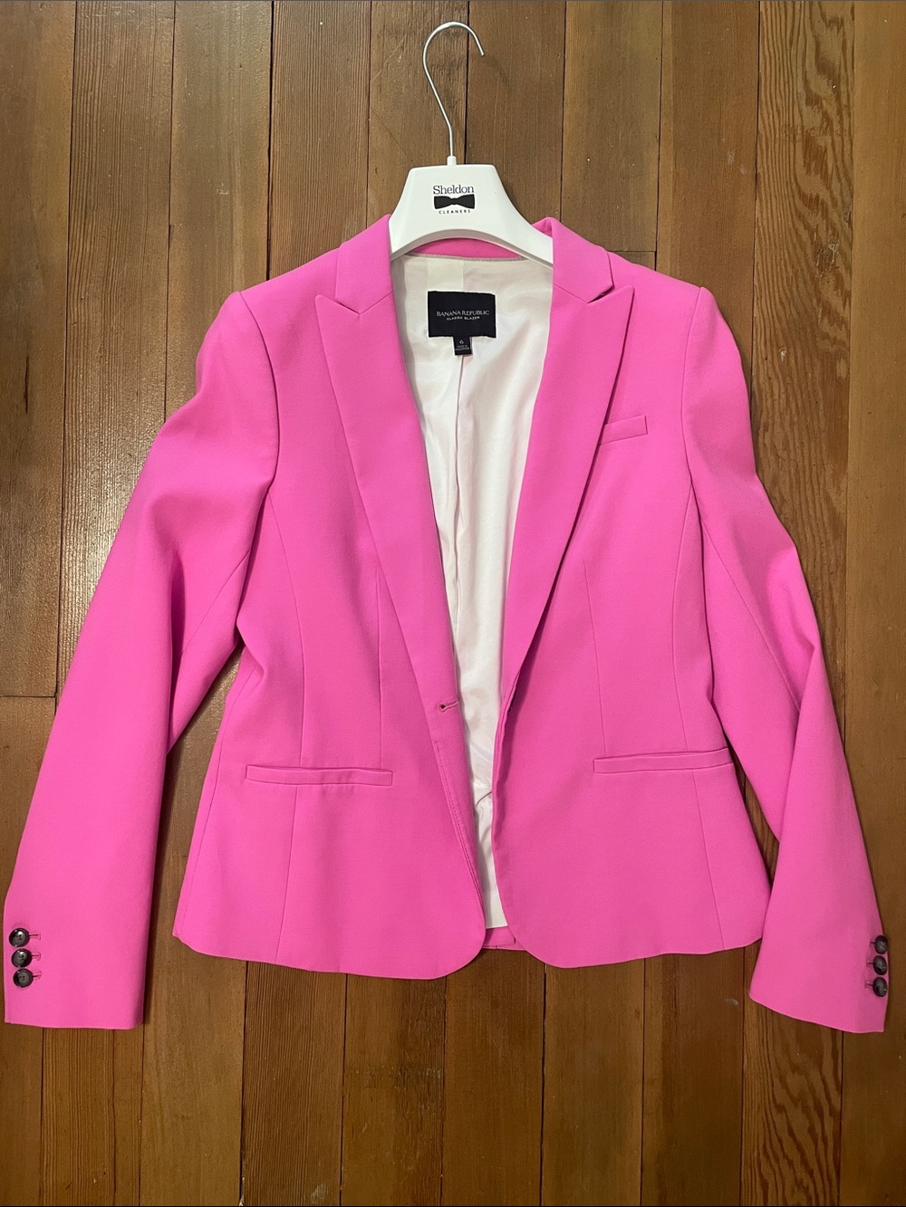 Banana Republic wool blend classic for blazer pink 6